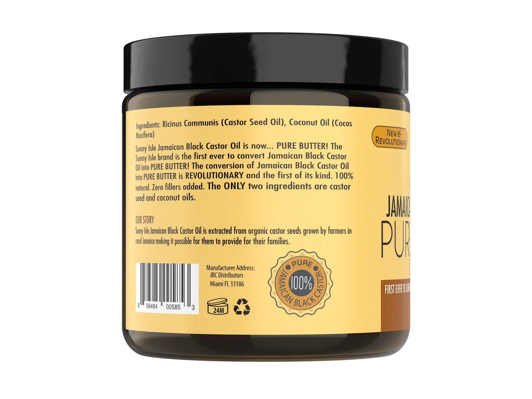 Jamaican Black Castor Oil Pure Butter Coconut