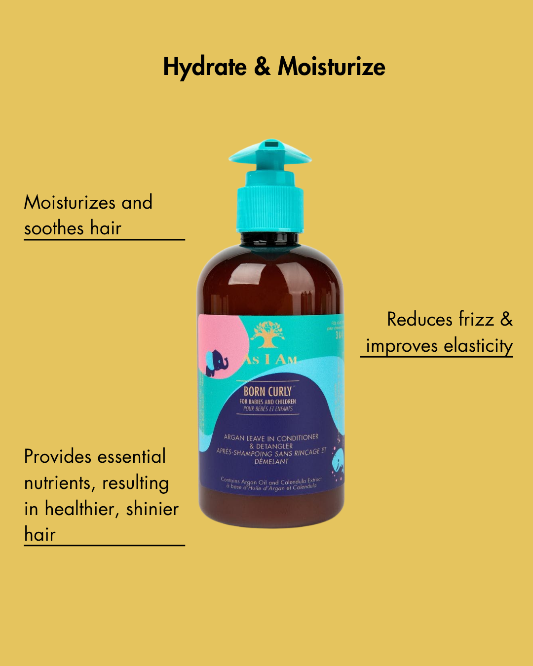 Born Curly Argan Leave In Conditioner & Detangler