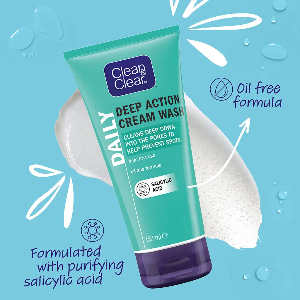 Daily Deep Action Cream Wash - Oil Free Formula