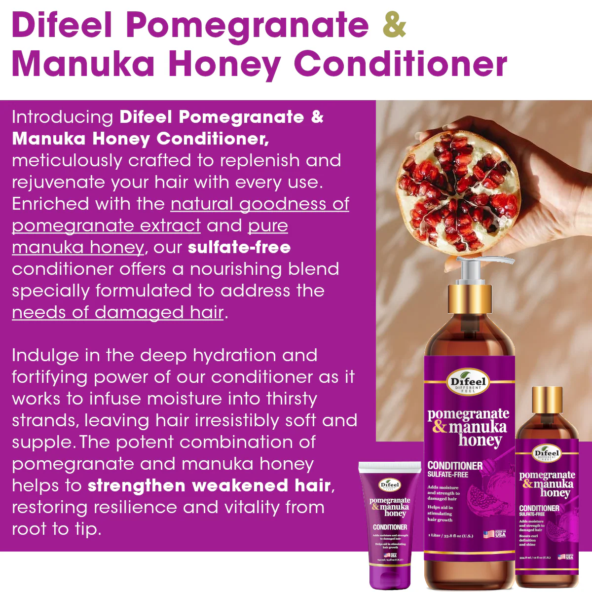 Pomegranate & Manuka Honey Conditioner Sulfate-Free