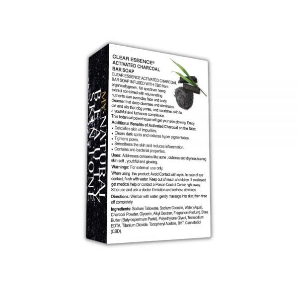 My.natural Beauty Skin Tone Clear Essence Activated Charcoalêbar Soap Infused With 75 Mg Cbd