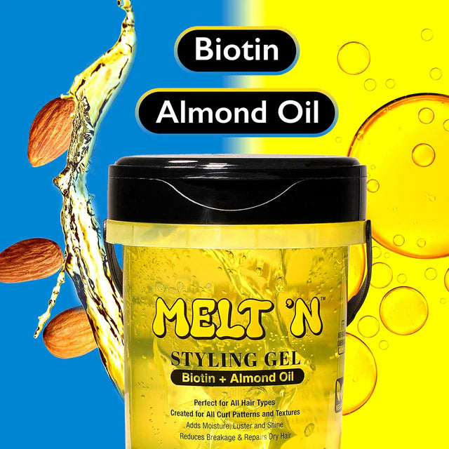 Melt'N Styling Gel Boitin & Almond Oil Perfect For All Hair Types