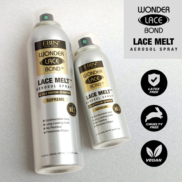 Wonder Lace Bond Lace Melt Aerosol Spray Silk Protein  Biotin