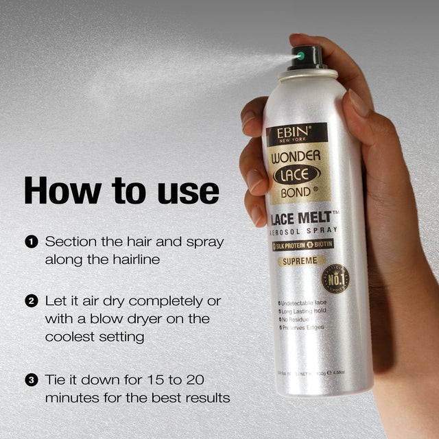 Wonder Lace Bond Lace Melt Aerosol Spray Silk Protein  Biotin