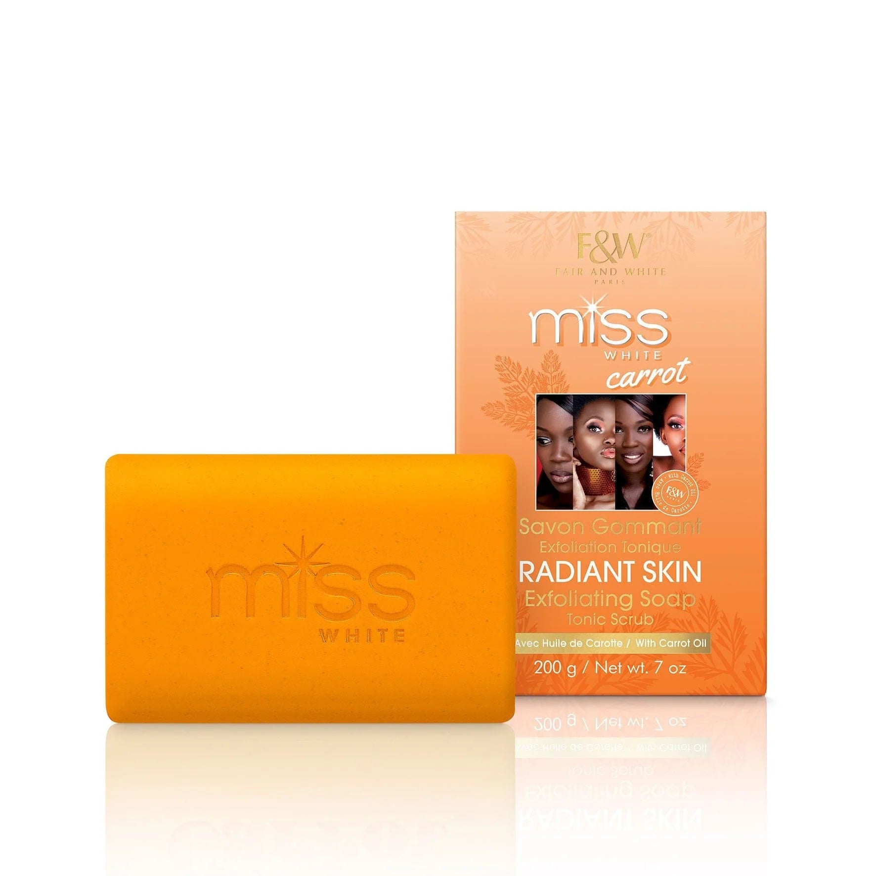 Miss White Carrot Radiant Skin Exfoliating Soap Tonic Scrub With Carrot Oil