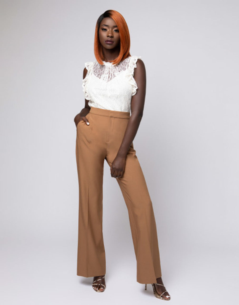 Feme Lace Synthetic Wig - Chic Lob