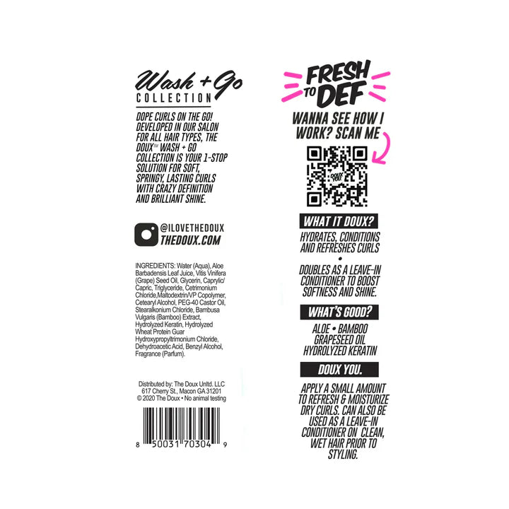 Fresh To Def Wash + Go Leave in Curl Refresher