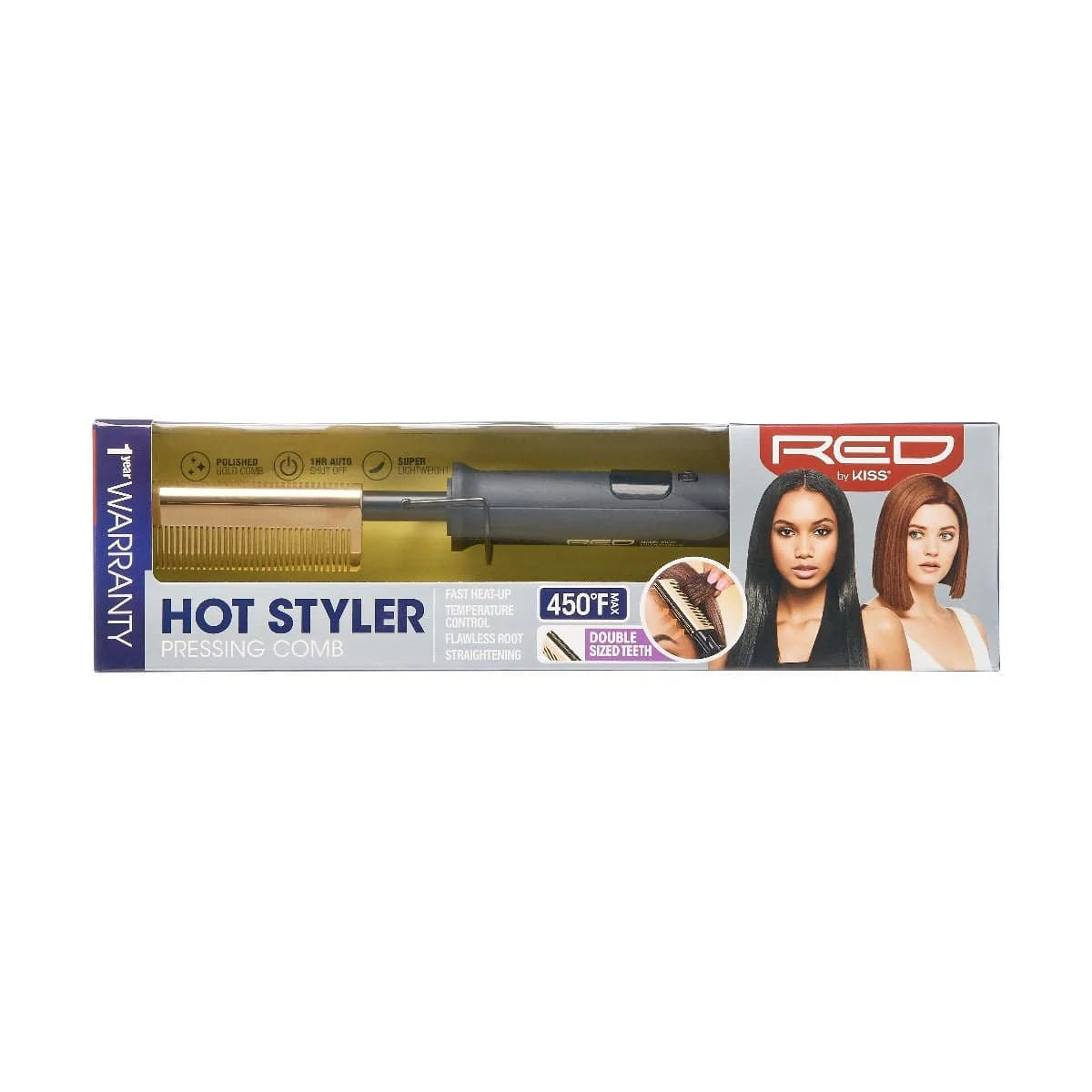 Hot Styler Pressing Comb Double Sided Teeth
