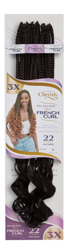 3 X Pre Braided Spiral French Curl 22"