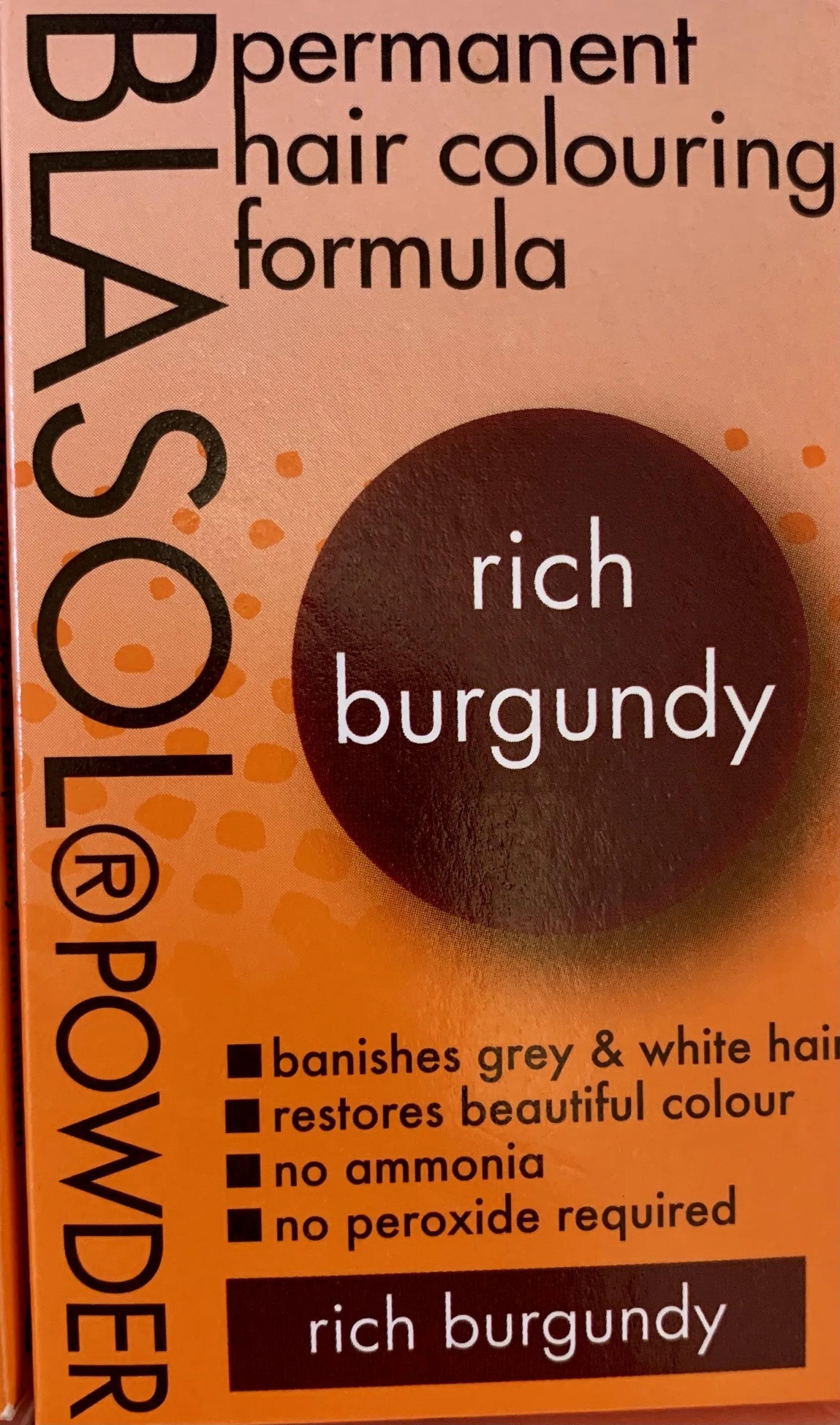 Permanent Powder Hair Colouring Formula