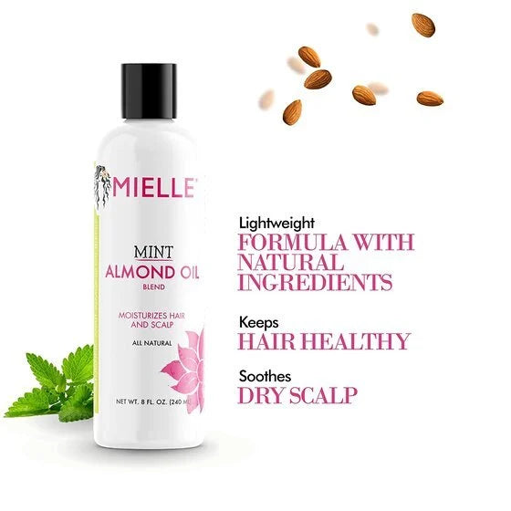 Mint Almond Oil Blend Moisturizes Hair And Scalp
