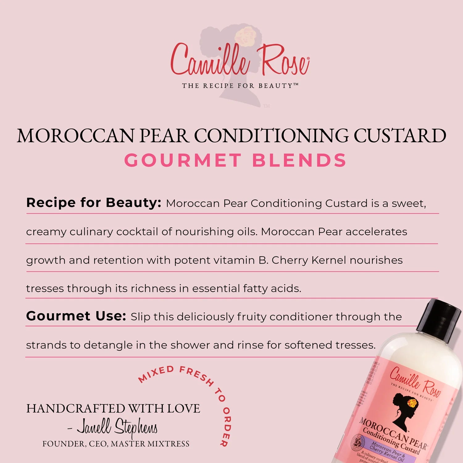Moroccan Pear Conditioning Custard Moroccan Pear & Cherry Kernel Oil