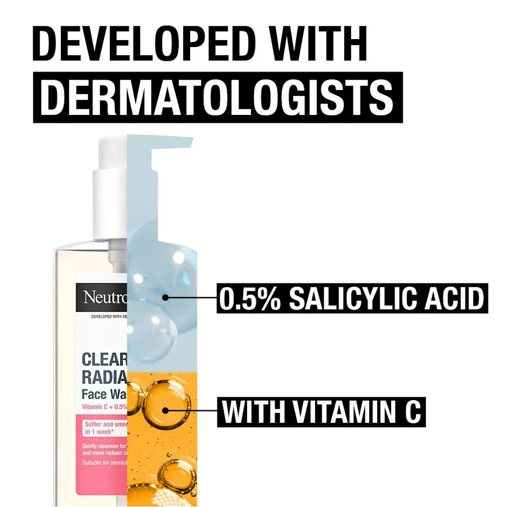 Clear & Radiant Face Wash Vitamin C + 0.5% Salicylic Acid