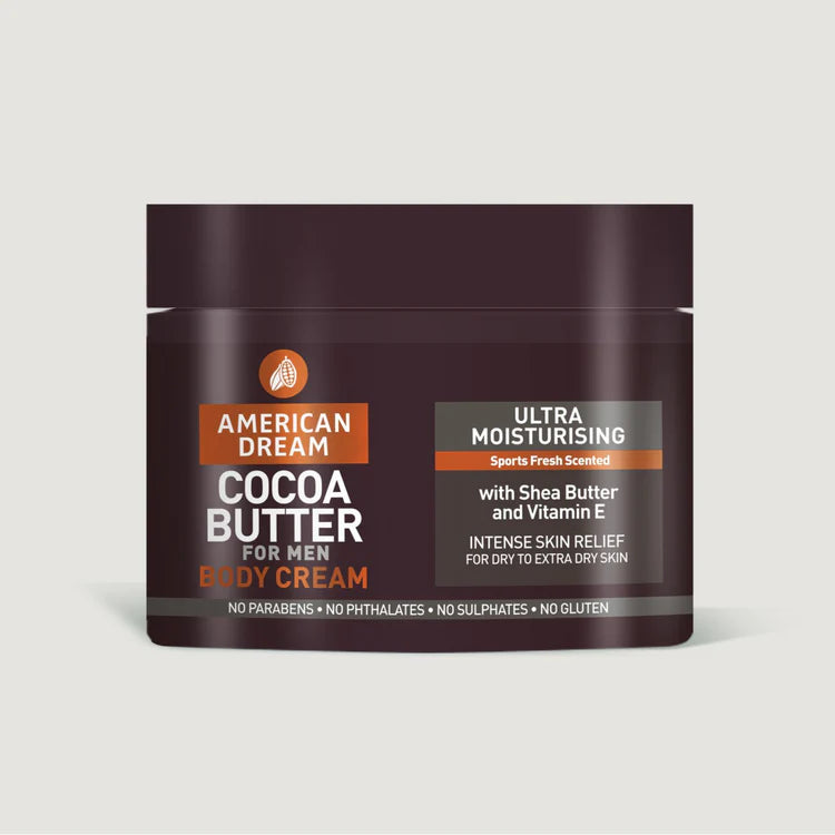 Cocoa Butter for Men Body Cream with Shea Butter & Vitamin E