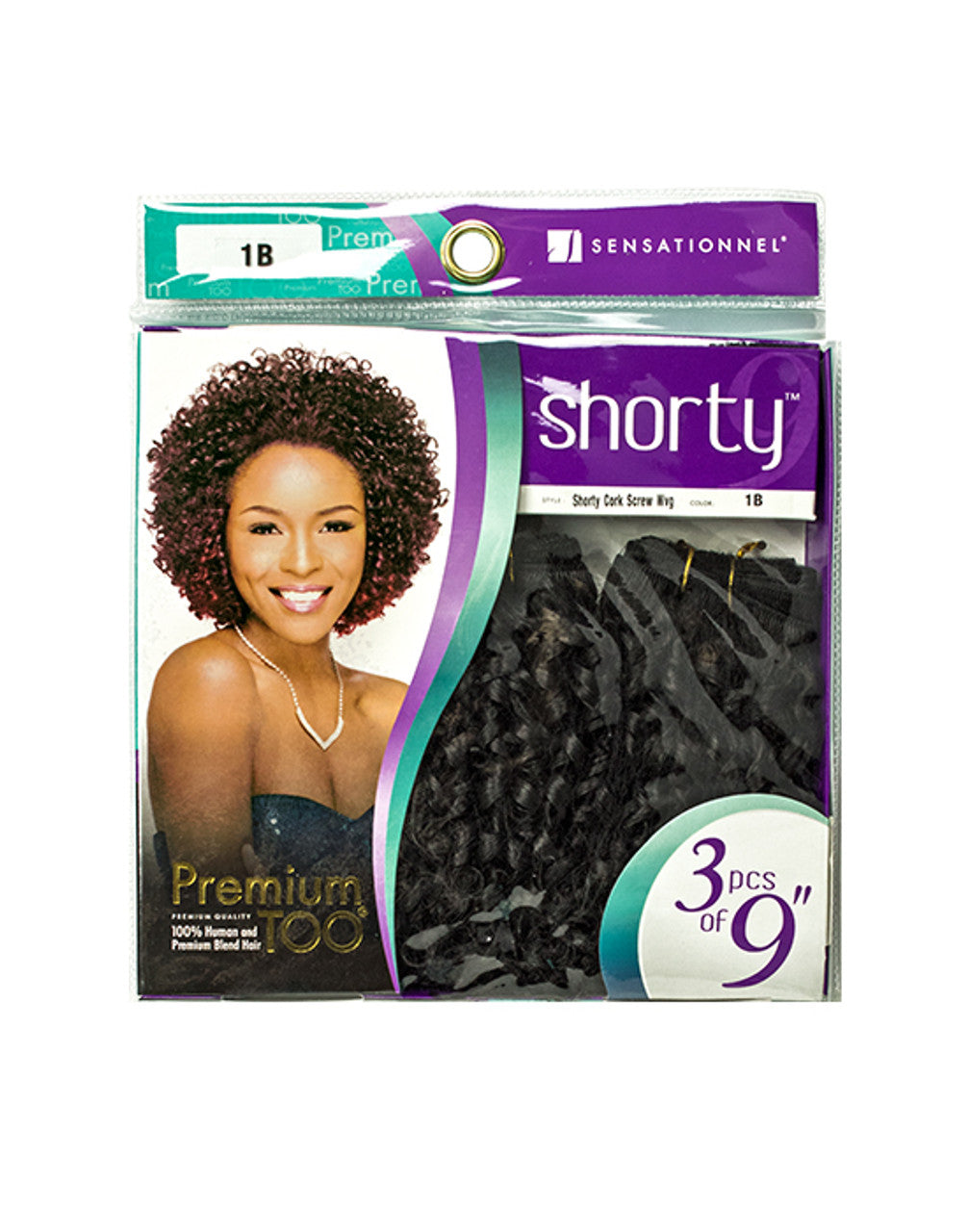 Premium Too Shorty - Cork Screw Weave 100% Human Hair