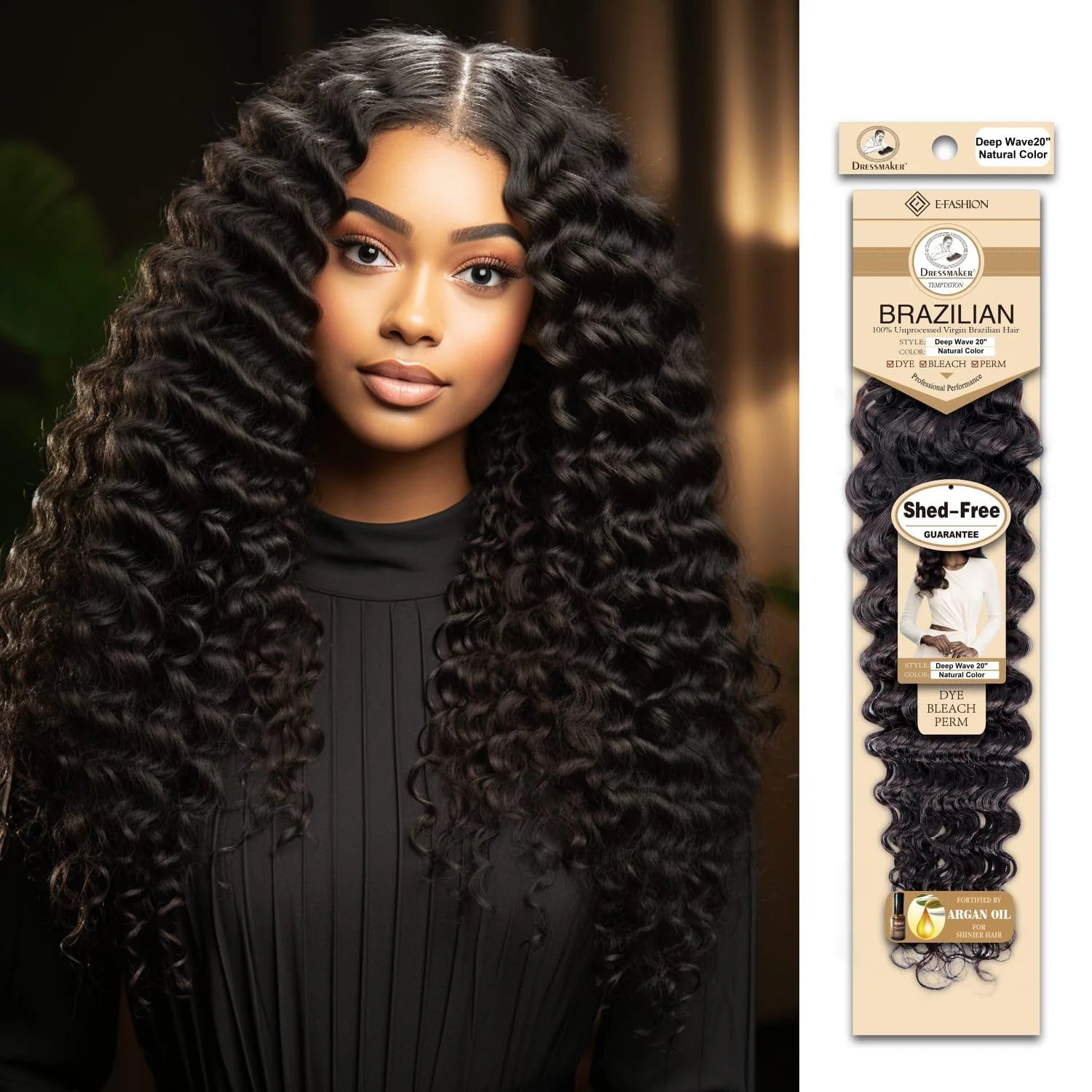 Temptation Deep Wave 100% Unprocessed Virgin Brazillian Hair Weave