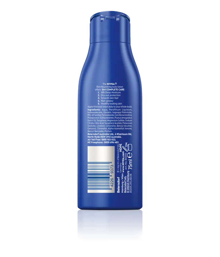 Rich Nourishing Body Lotion Deep Moisture Serum Almond Oil & Vitamin E 5 In 1 Complete Care