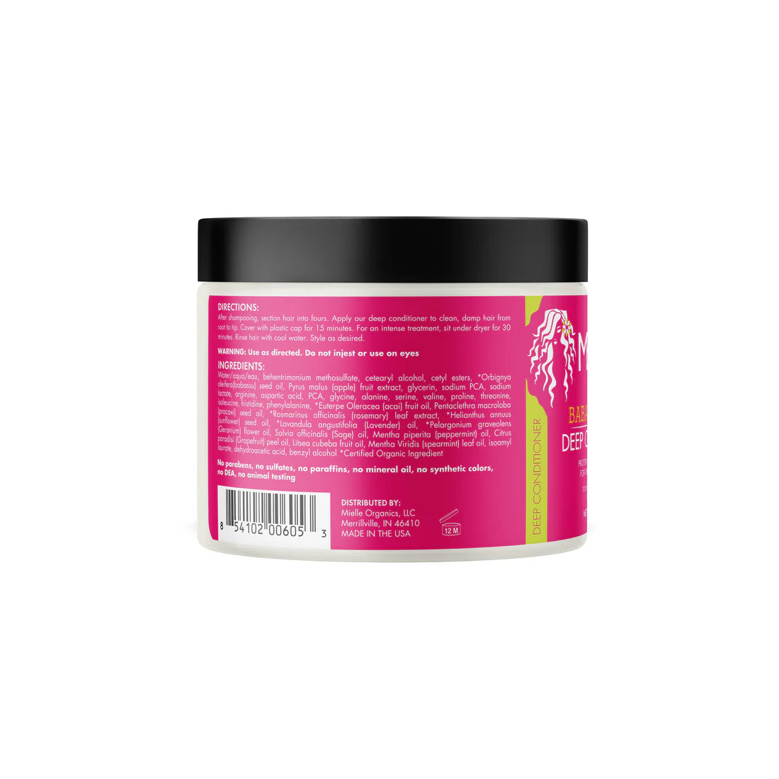 Babassu & Mint Deep Conditioner Protein/Moisture Replenisher For Dry And Damaged Hair