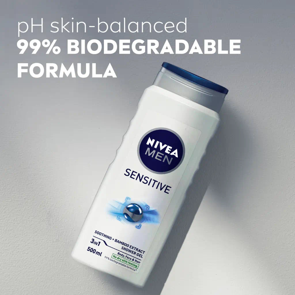 Men Sensitive 3 In 1 Soothing + Bamboo Extract Shower Gel
