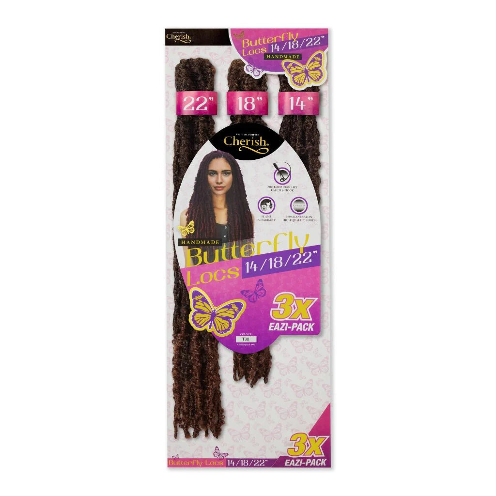 3 X Butterfly Locs 14"/18"/22"