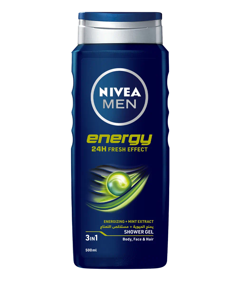Men Energy 24Hr Fresh Effect 3 In 1 Energising + Mint Extract Shower Gel