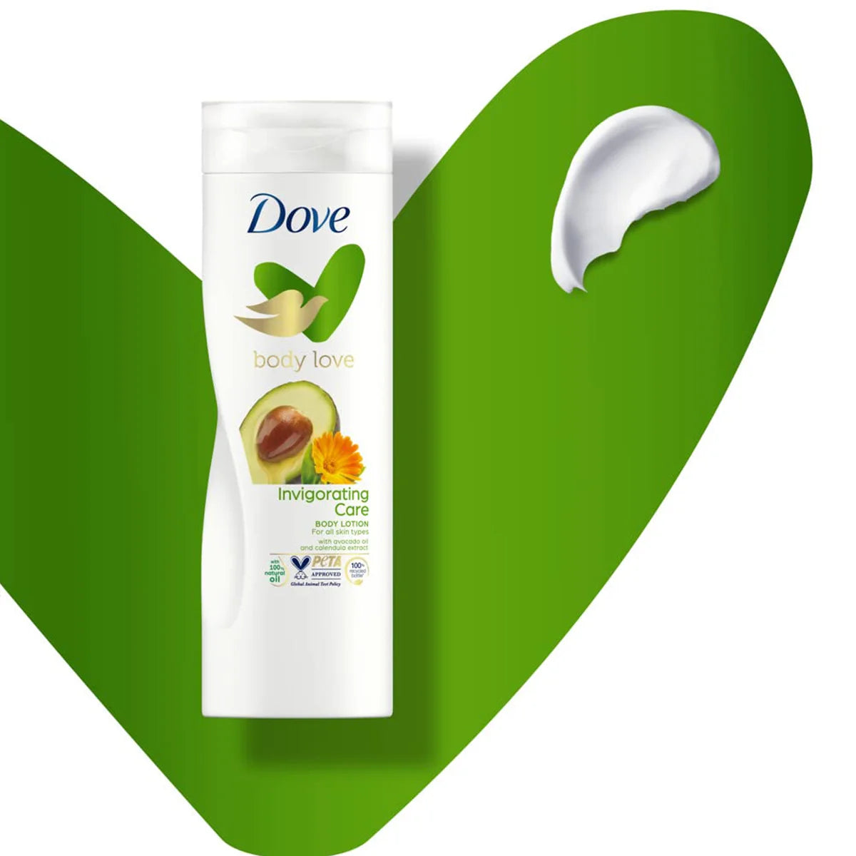Body Love Invigorating Care Body Lotion For All Skin Types With Avacado Oil And Clendula Extract