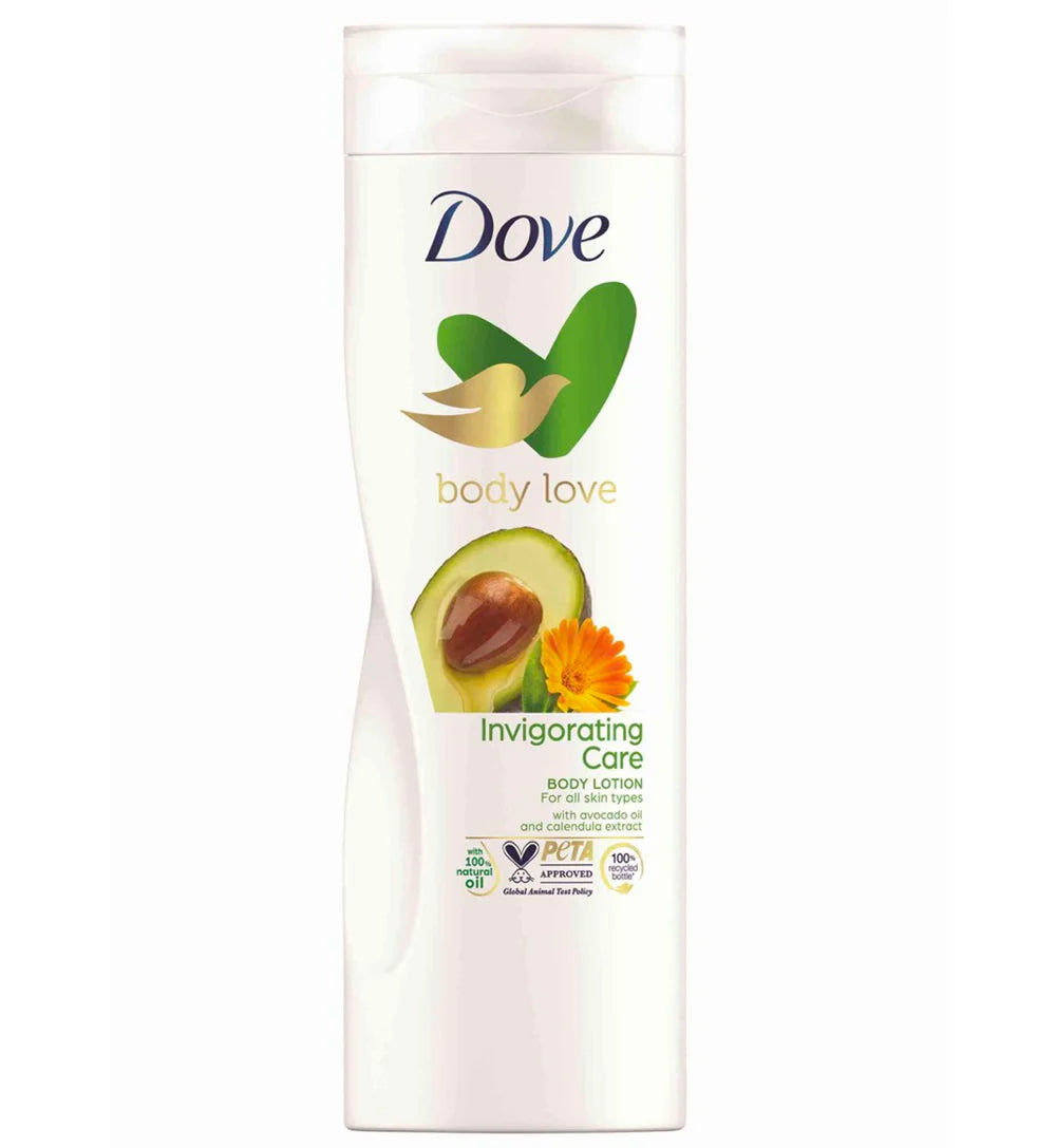 Body Love Invigorating Care Body Lotion For All Skin Types With Avacado Oil And Clendula Extract