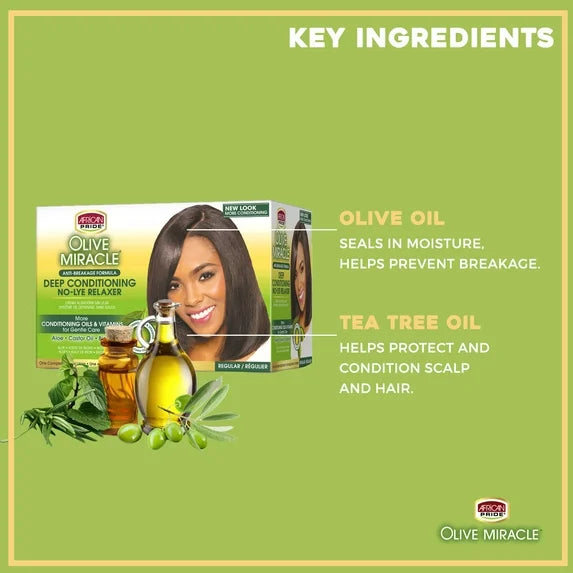 Olive Miracle Deep Conditioning Anti Breakage No Lye Relaxer