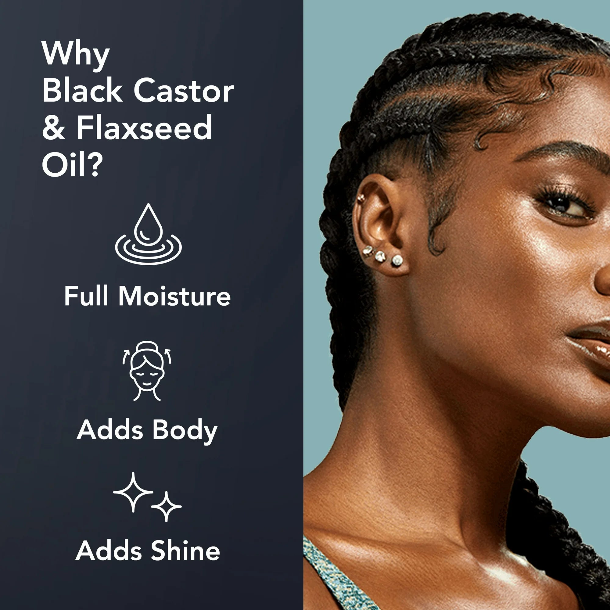 Black Castor & Flaxseed Oil Styling Gel Max Hold For All Hair Types