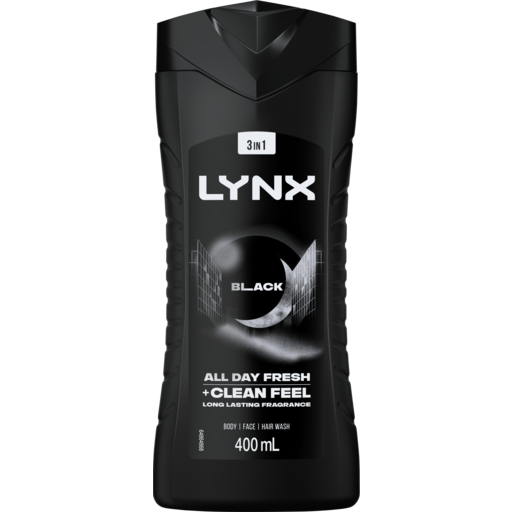 3 In 1 Black All Day Fresh + Clean Feel Long Lasting Fragrance Body ,Face,Hair Wash