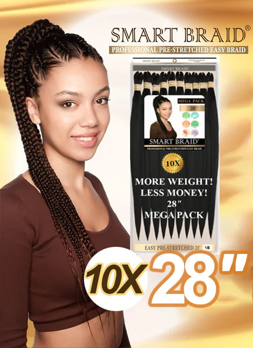 Easy Pre-Stretched Braid 28" X 10 Pieces