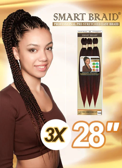 Easy Pre-Stretched Braid 28" X 3 Pieces
