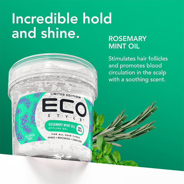 Rosemary Mint Oil Styling Gel Max Hold For All Hair Types