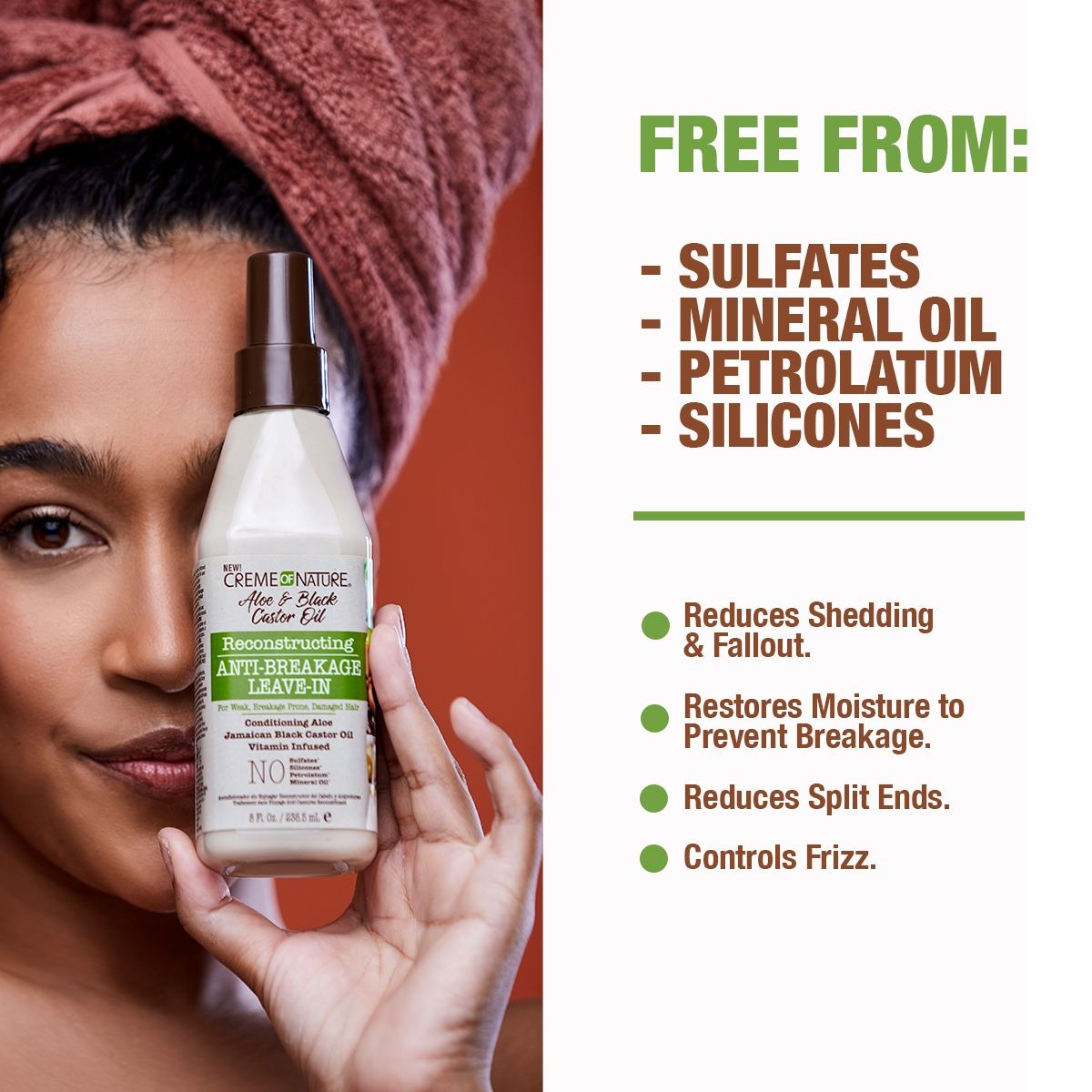 Aloe & Black Castor Oil Anti Breakage Leave In