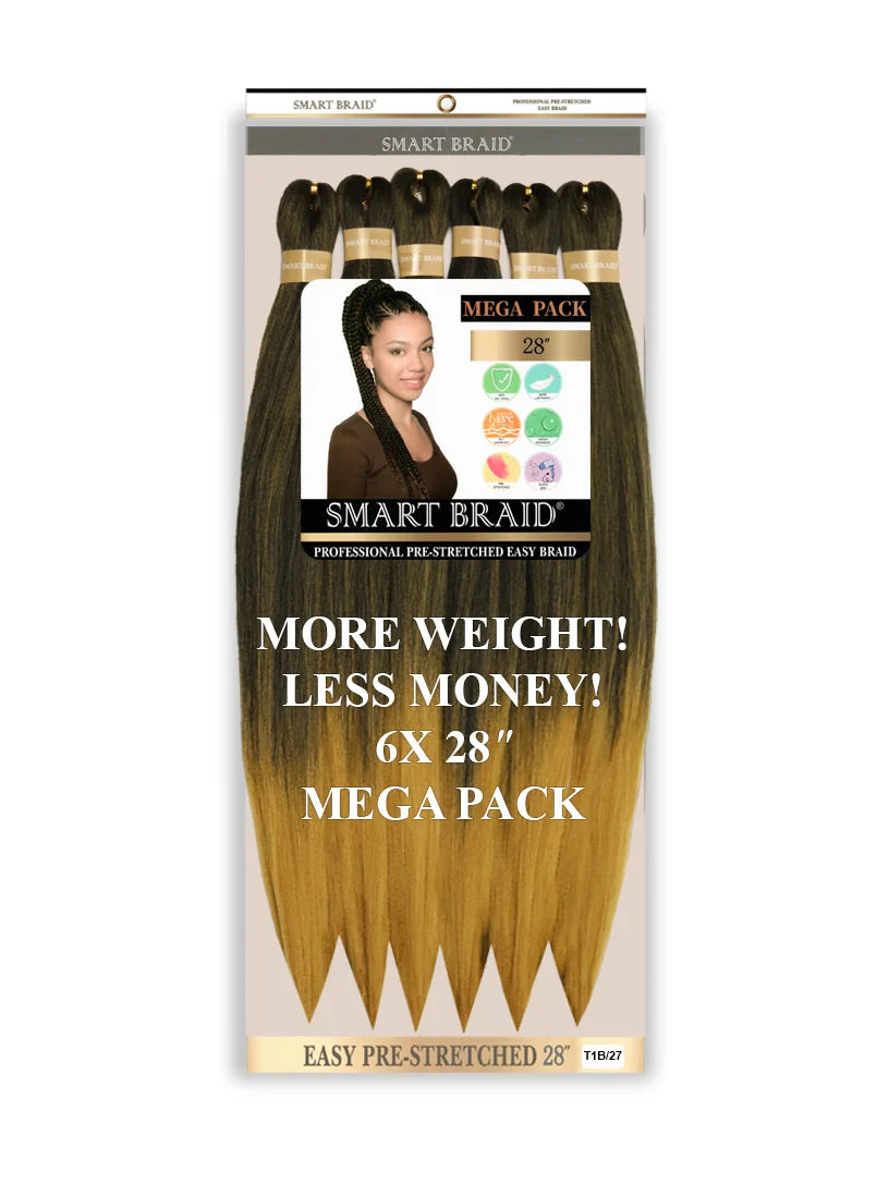 Easy Pre-Stretched Braid 28" X 6 Pieces