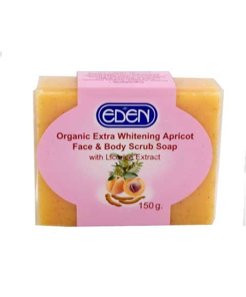 Eden Organic Extra Whitening Apricot Face And Body Scrub Soap